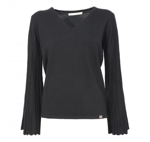 DONATELLA DE PAOLI MAGLIA DONNA 19D2097 COLORE NERO MADE IN ITALY