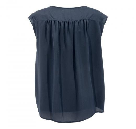 WOOLRICH Blusa Donna  Silk  Jersy Tee WWTEE1123 NS90 Colore Blu In Seta