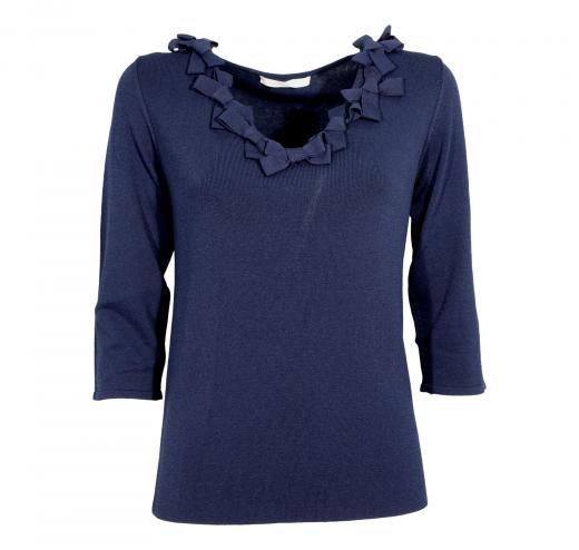 DONATELLA DE PAOLI MAGLIA DONNA 19D1117 COLORE BLU MADE IN ITALY