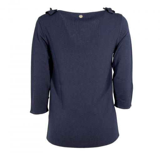 DONATELLA DE PAOLI MAGLIA DONNA 19D1117 COLORE BLU MADE IN ITALY