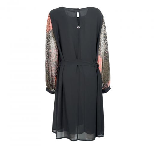 LISA KOTT Abito Donna Curvy Style Colore Salmone Nero Made in Italy