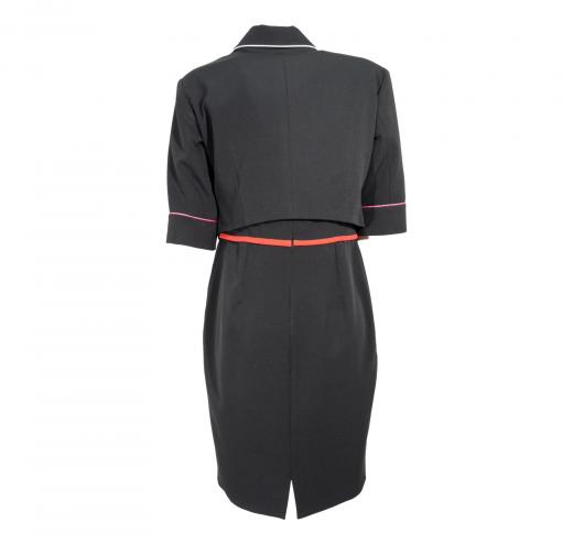 LISA KOTT Abito con Giacca Donna Curvy Style  7123 Nero Made in Italy