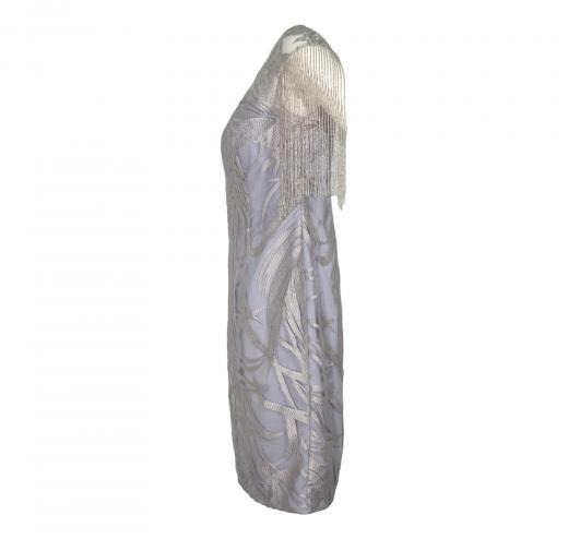CABOTINE Abito Donna Modello CHE24729 Manica Perline Colore Grigio Perla