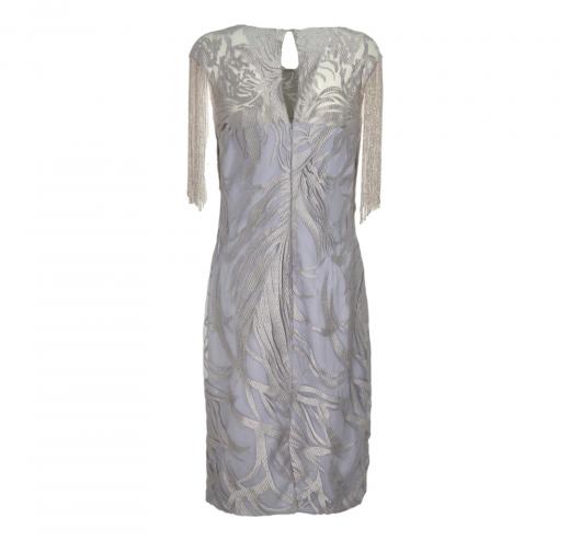 CABOTINE Abito Donna Modello CHE24729 Manica Perline Colore Grigio Perla