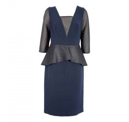 CABOTINE ABITO DONNA MODELLO TUBINO CTFD-517 COLORE BLU MANICA 3/4