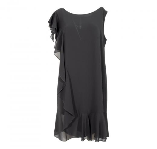 LISA KOTT Abito Donna Curvy Style Colore Nero 4548 Made in Italy