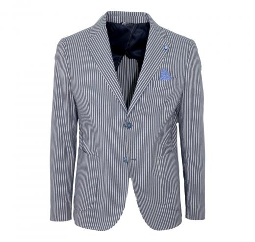 ALESSANDRO GILLES Giacca Uomo Taglia 50 Riga Slim Fit G2DE Made In Italy