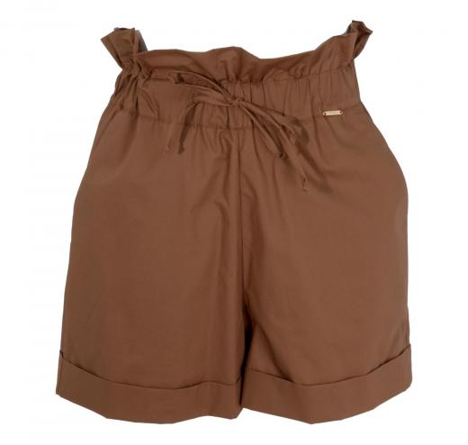 MDM Mademoiselle Du Monde Pantaloncino Donna Colore Tabacco mdm123