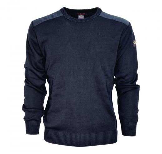 PAUL SHARK YACHTING Maglia Uomo Girocollo Con Toppe C0P1026 Colore Blu