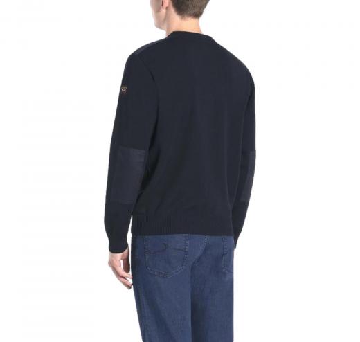 PAUL SHARK YACHTING Maglia Uomo Girocollo Con Toppe C0P1026 Colore Blu