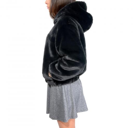 MDM MADEMOISELLE DU MONDE PELLICCIA SINTETICA Col. Nero