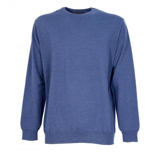 BRAMANTE Pull Girocollo Merino Triploritorto Regular Fit 102003 Colore Azzurro