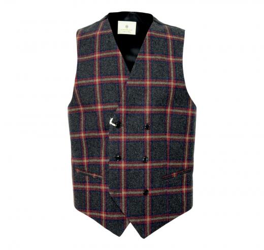 ALESSANDRO GILLES GILE' DOPPIO PETTO UOMO SLIM FIT FANTASIA QUADRI Art. 2717