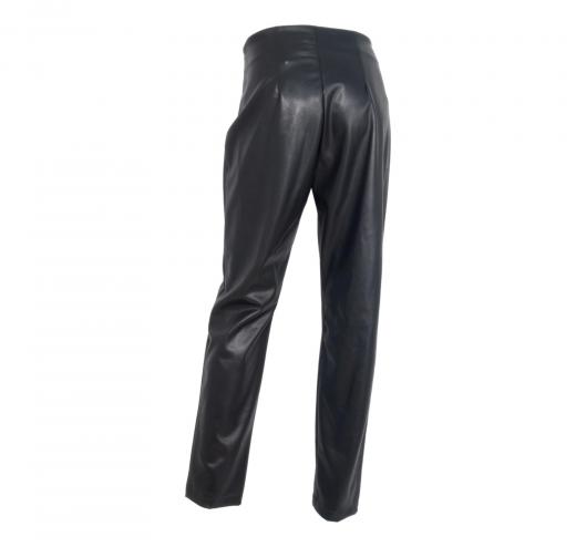 LISA KOTT Pantalone Donna Similpelle Linea Curvy Style LK2053 Colore Nero