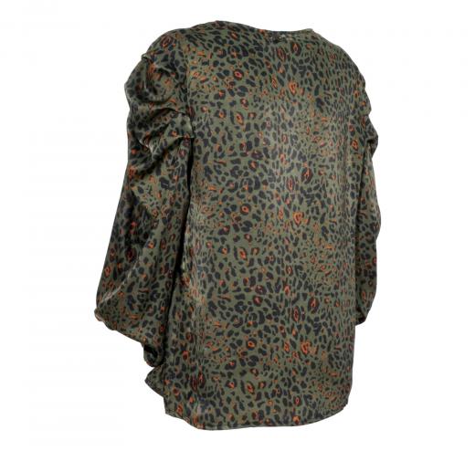 LISA KOTT BLUSA DONNA CURVY STYLE Col. Militare fantasia ART. 4847