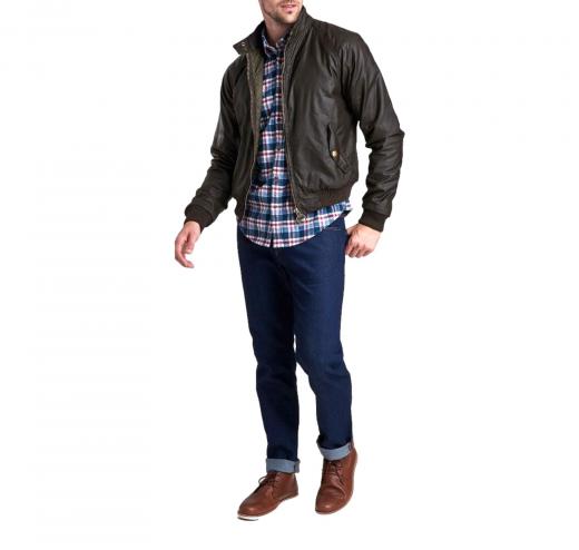 BARBOUR Giubbino Uomo Steve Mcqueen Merchant Wax Jacket Id MWX0465OL71 Olive