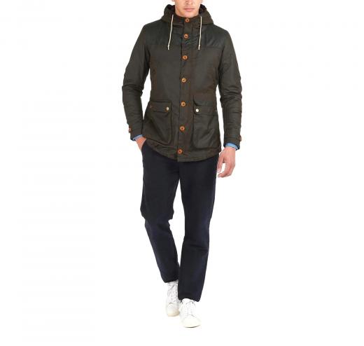 BARBOUR Ashby Wax Jacket Parka Game in Cotone Cerato MWX0698OL71 Colore Oliva