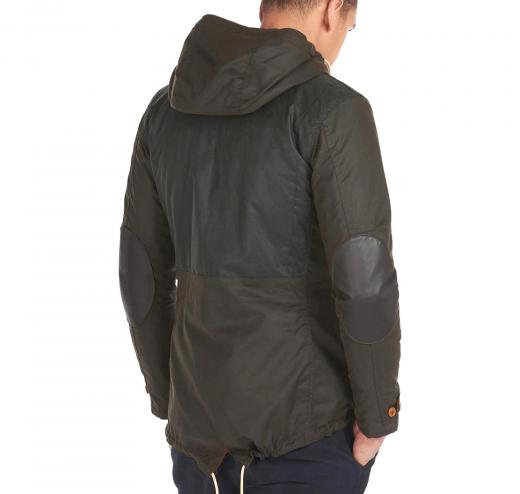 BARBOUR Ashby Wax Jacket Parka Game in Cotone Cerato MWX0698OL71 Colore Oliva