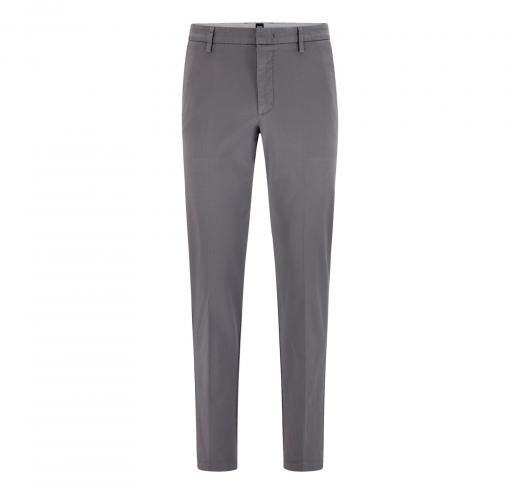 HUGO BOSS Chino slim fit gabardine di cotone elasticizzato 50410310 Col. Grigio