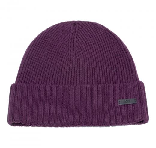 HUGO BOSS Berretto lana vergine con logo FATI-N 50455712 Col. Viola scuro