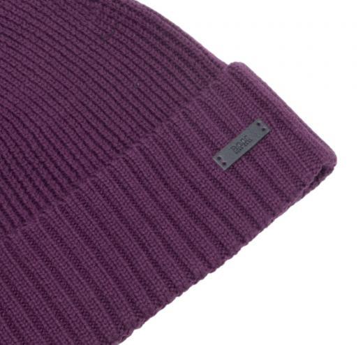 HUGO BOSS Berretto lana vergine con logo FATI-N 50455712 Col. Viola scuro