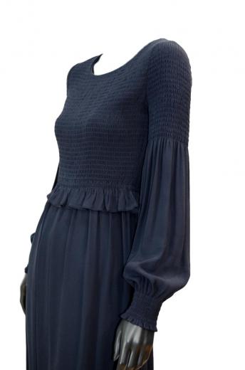 HUGO BOSS Vestito in tessuto elasticizzato BLU lavorato Modello ALINEH  50395909