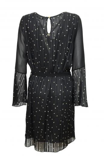 LISA KOTT Abito Donna 4622 Colore Pois Nero Lurex Linea Curvy Style