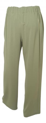 LISA KOTT Pantalone Largo Donna Curvy Style Colore Salvia 4542 Made in Italy