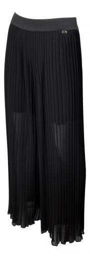 LISA KOTT Pantalone Donna Linea Curvy Style Colore Nero Plisse' 4513