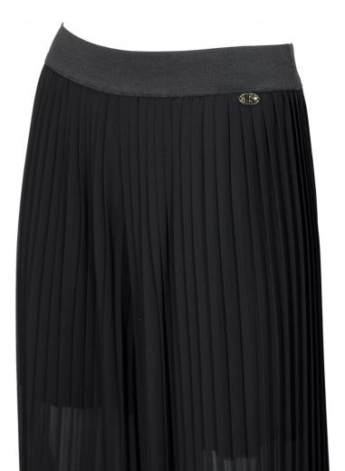 LISA KOTT Pantalone Donna Linea Curvy Style Colore Nero Plisse' 4513