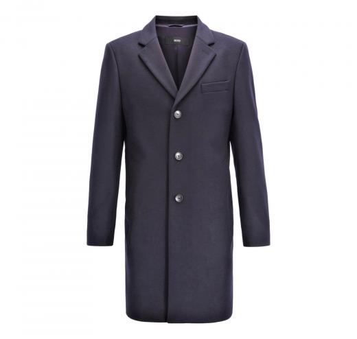 HUGO BOSS Cappotto in lana e cashmere revers classico Modello Nye2 50394082 BLU