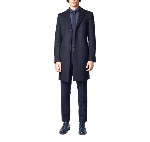HUGO BOSS Cappotto in lana e cashmere revers classico Modello Nye2 50394082 BLU