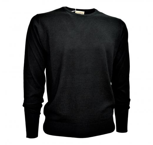 CASHMERE COMPANY Maglia Uomo Girocollo 99 IU203901 Cashmere Lana e Seta Colore Nero