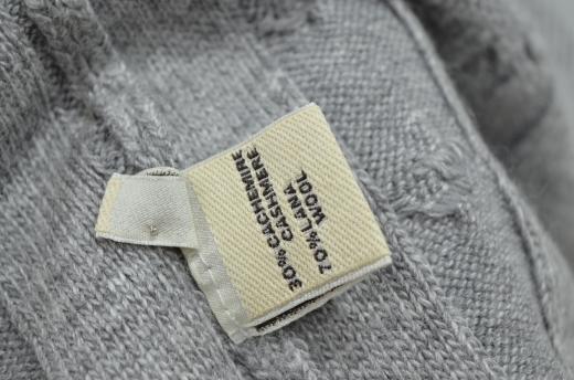 CASHMERE COMPANY Maglia Girocollo Treccia Uomo IU721 1213 Cashmere e Lana Grigio