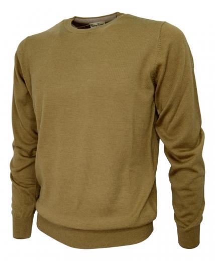 CASHMERE COMPANY Maglia Girocollo 1535 IU203901 Cashmere Lana e Seta SLIM FIT Cammello