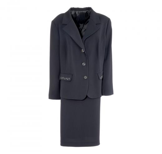 PERLEPIU' Tailleur donna con Gonna Colore Nero