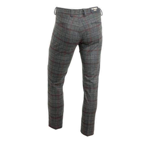 RH RES HOMINE Pantalone Uomo A/I Modello Thommy Colore Quadro marrone