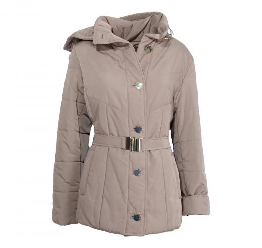 PER TE BY KRIZIA Giaccone Donna Con Cappuccio Staccabile Beige MEZZO CONFORMATO