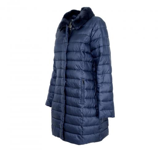 FLY CHARTER'S Giaccone Donna Con Colletto Staccabile Modello PI9121 Colore Blu