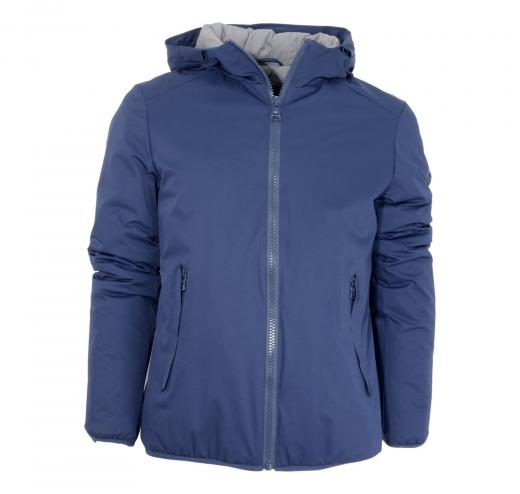 HOX Giubbino Uomo Modello XU3311 Colore Blu Ink Piuma Zip e Cappuccio