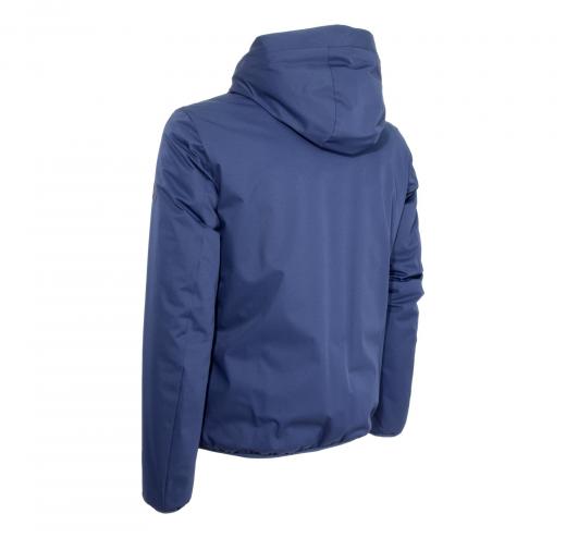 HOX Giubbino Uomo Modello XU3311 Colore Blu Ink Piuma Zip e Cappuccio