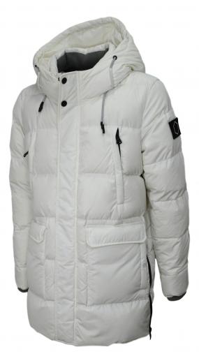 HOX Giaccone Uomo XU3707 Over oat Real Down Colore Bianco