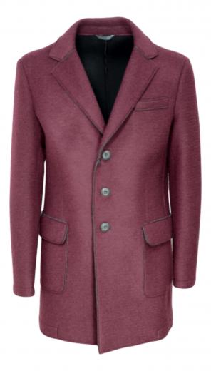 ALESSANDRO GILLES Cappotto Uomo Slim Fit Colore Bordo' 2582