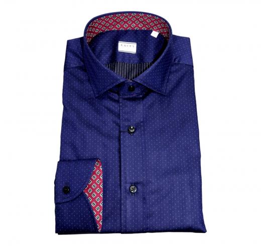 XACUS Camicia Uomo Mod. Tailor 51911003 Business Blu Fantasia