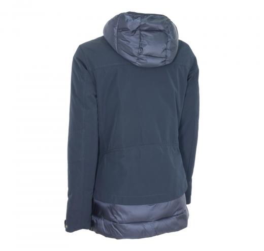 HOX Giaccone Donna XD4312 Con Cappuccio Staccabile Colore Dark Blu