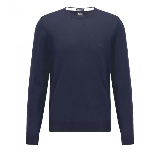 HUGO BOSS Maglia in Lana Regular Fit Botto-L 50457748 Colore Blu