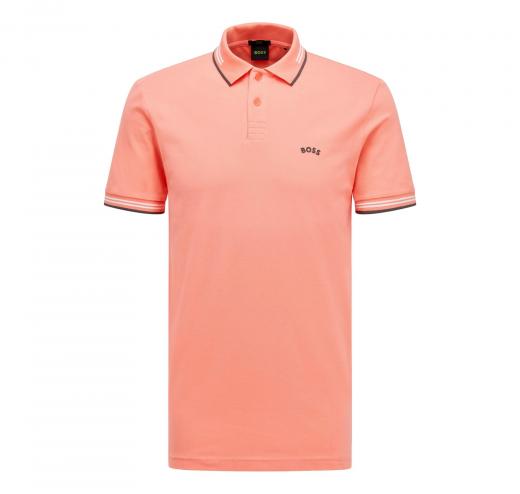 HUGO BOSS Polo Uomo Mod. Paul Curved 50469245 Colore Light Red