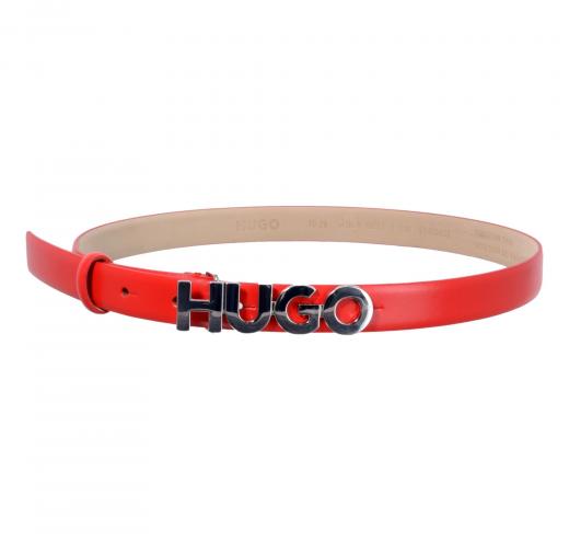 HUGO Cintura Donna in Pelle con logo Zula Belt 2 cm 50470632 Rosso