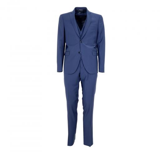 SIMBOLS Abito Uomo Con Gile' Drop 4 Colore Bluett A10400 Stretch