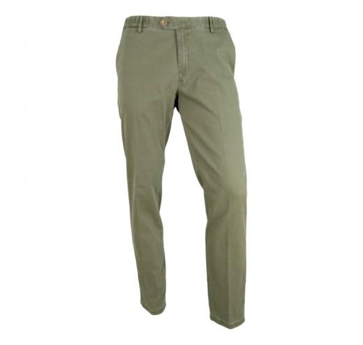 MEYER Pantalone Uomo Chino Modello Oslo 1-5048/27 Colore Micro Verde